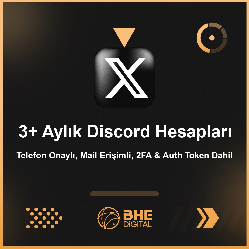 3+ Aylık Discord Hesapları | Telefon Onaylı, Mail Erişimli, 2FA & Auth Token Dahil